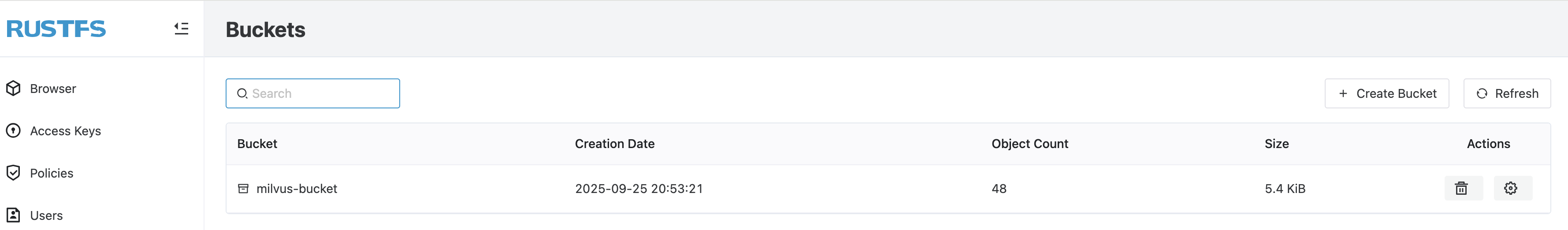 rustfs container service